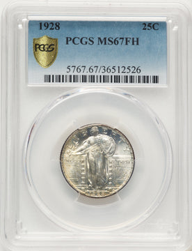 1928 25C FH Standing Liberty Quarter PCGS MS67