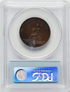 1783 Washington & Independence Cent Small Military Bust Engrailed Edge BN Colonials PCGS MS62