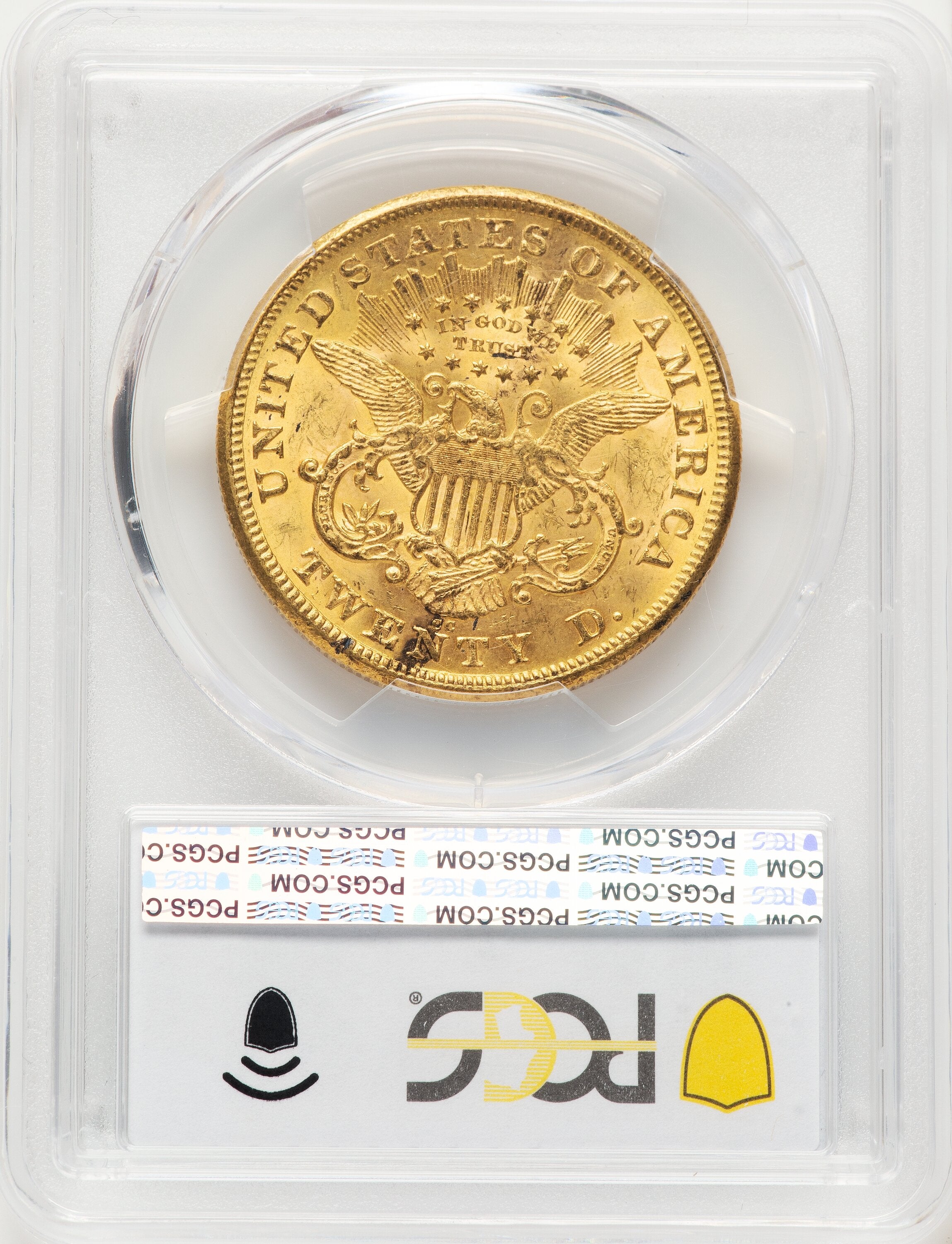 1875-CC $20 Liberty Double Eagle PCGS MS62