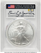 2026 Silver Eagle FDI Emily Damstra PCGS MS70