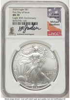 2026 Silver Eagle FDI Michael Gaudioso NGC MS70