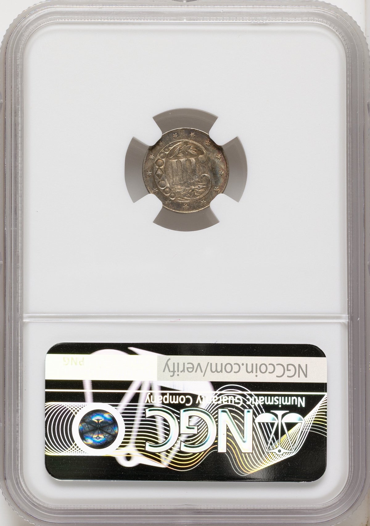 1859 3CS Three Cent Silver NGC MS65