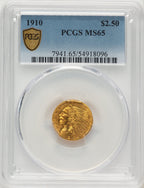 1910 $2.50 Indian Quarter Eagle PCGS MS65