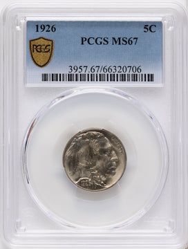 1926 5C Buffalo Nickel PCGS MS67