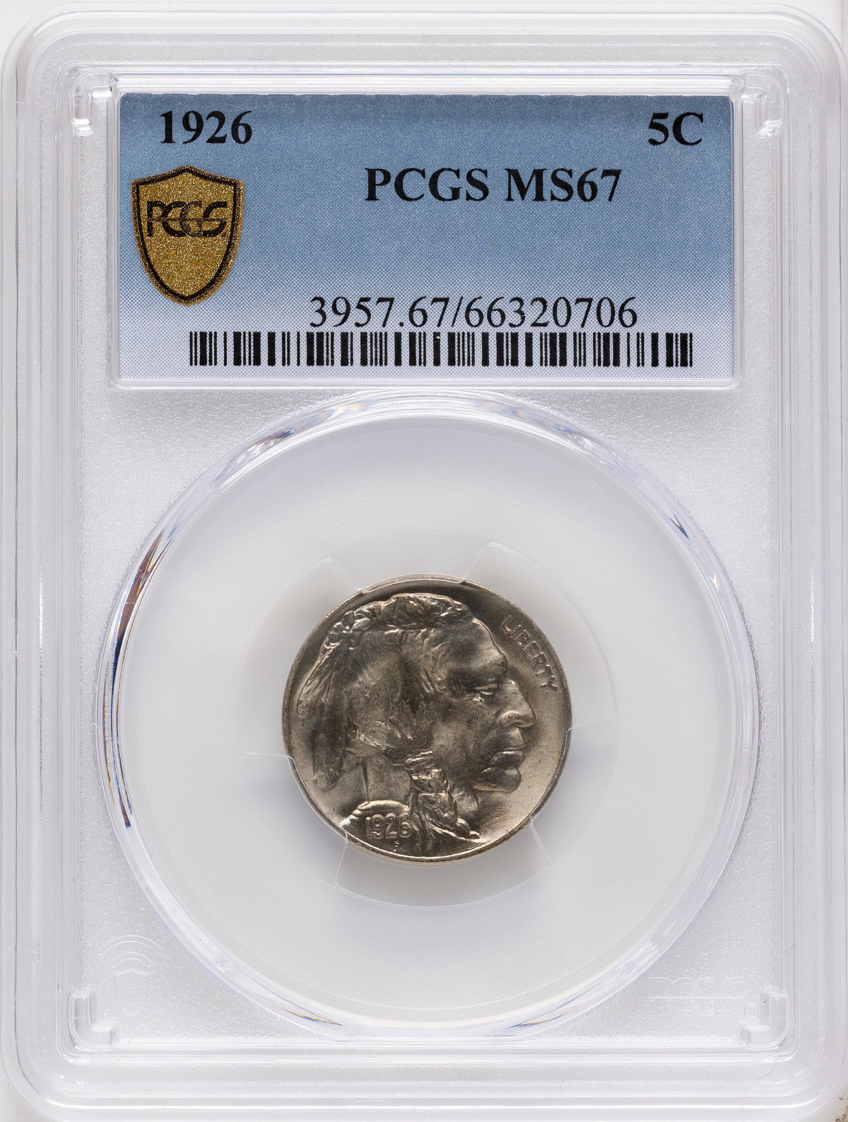 1926 5C Buffalo Nickel PCGS MS67