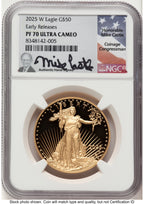 2025-W Proof Gold Eagle 1 oz ER Mike Castle NGC PF70