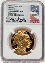 2025-W Proof Gold Buffalo 1 oz FDI Mike Castle NGC PF70