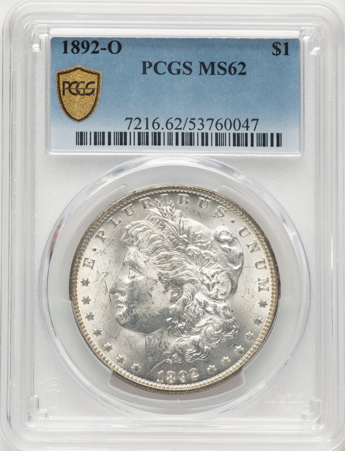 1892-O Morgan Dollar PCGS MS62