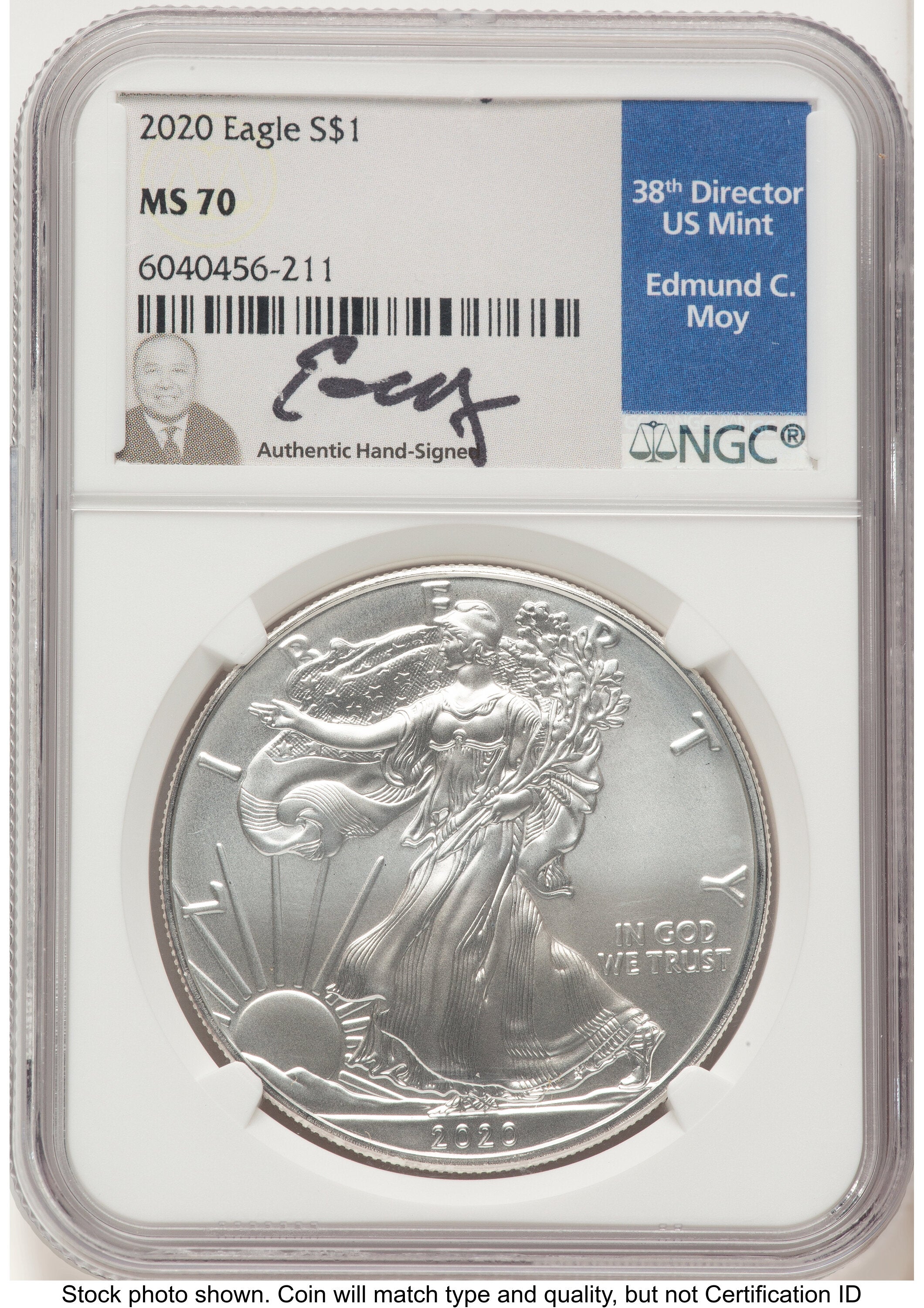 2020 Silver Eagle NGC MS70 Ed Moy