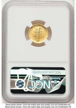 2026 2 Coin Best of the Mint 1916 Mercury Dime Gold 1/10 oz and Silver 1 oz Medal Set FDI America 250 John Hancock Label NGC MS70