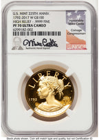 2017-W G$100 American Liberty High Relief Mike Castle NGC PF70