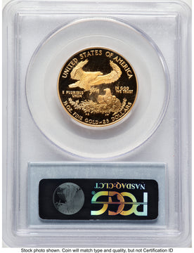 2005-W Proof Gold Eagle 1/2 oz Blue Label PCGS PR70