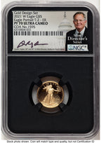 2021-W Type 2 Proof Gold Eagle 1/10 oz ER David J Ryder Mint Director's Series NGC PF70