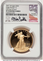 2021-W Type 2 Proof Gold Eagle 1 oz FDI Mike Castle NGC PF70
