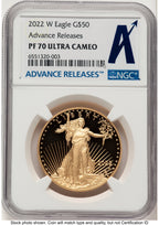 2022-W Proof Gold Eagle 1 oz AR Standard NGC PF70