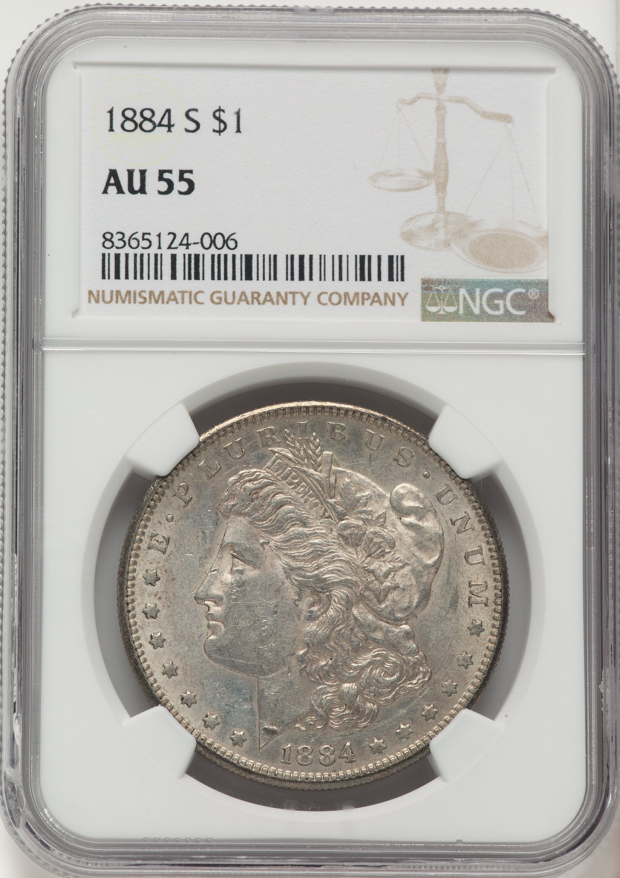 1884-S Morgan Dollar NGC AU55