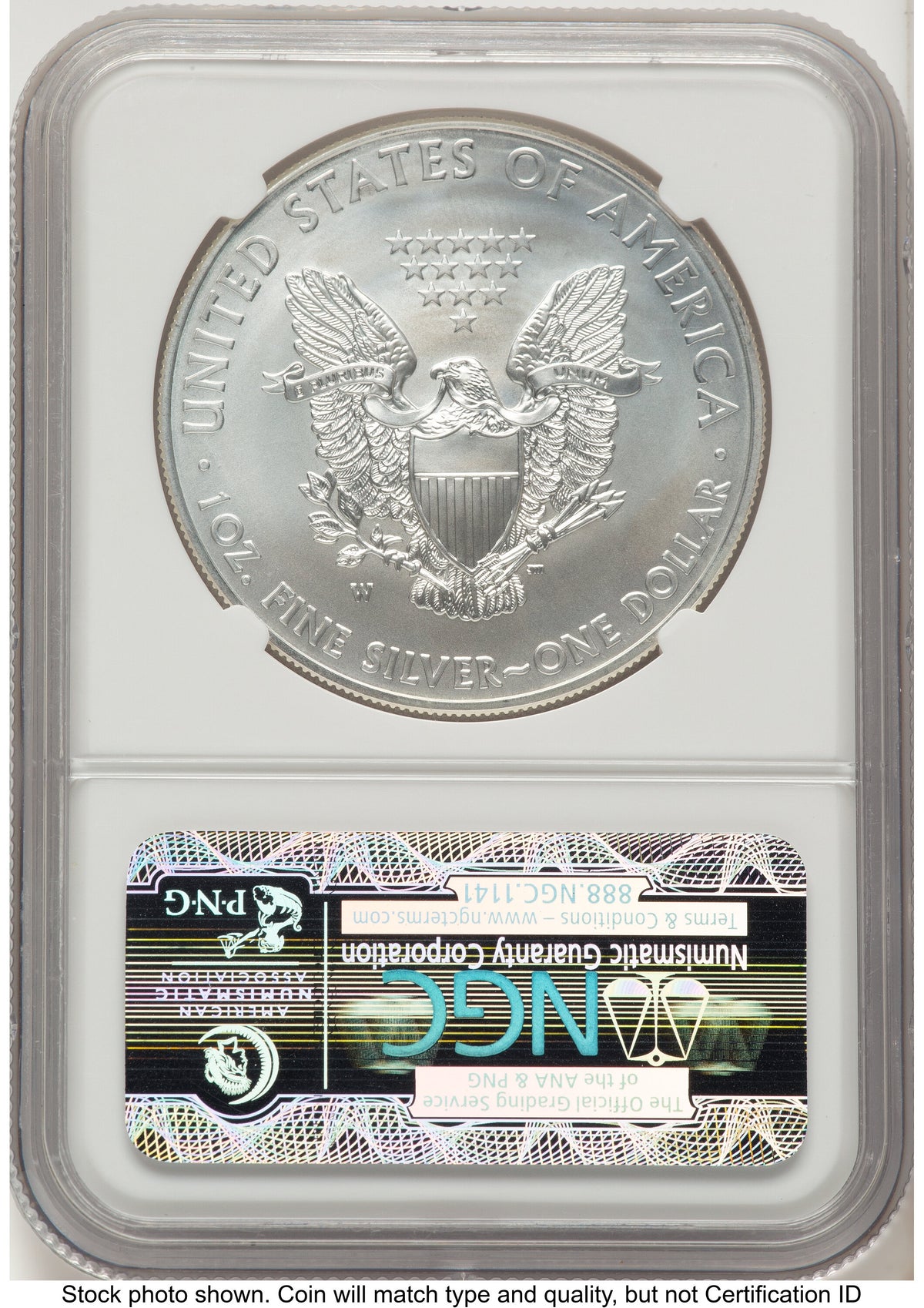 2012-W Burnished Silver Eagle 1 oz FR Eagle Label NGC MS70