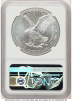 2021-W TY2 Burnished Silver Eagle 1 oz ER Eagle 35th Anniversary Label NGC MS70
