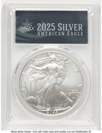 2025-(W) Silver Eagle FDI 2025 Silver American Eagle Label PCGS MS70