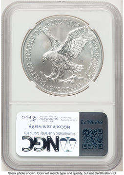 2021-W TY2 Burnished Silver Eagle 1 oz John /Michael Gaudioso US Mint Engraver Series NGC MS70 Mercanti