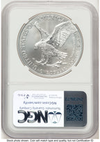 2021-W TY2 Burnished Silver Eagle 1 oz John /Michael Gaudioso US Mint Engraver Series NGC MS70 Mercanti