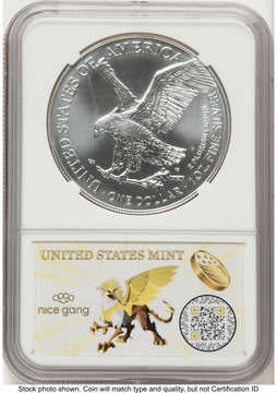 2025-(P) Silver Eagle (Privy Mark) First 50000 Mark Salzberg 8 Era Label NGC MS70