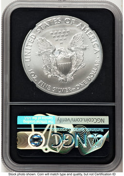 2021 Silver Eagle Type 1 FR Struck at West Point Black Heraldic Eagle NGC MS70