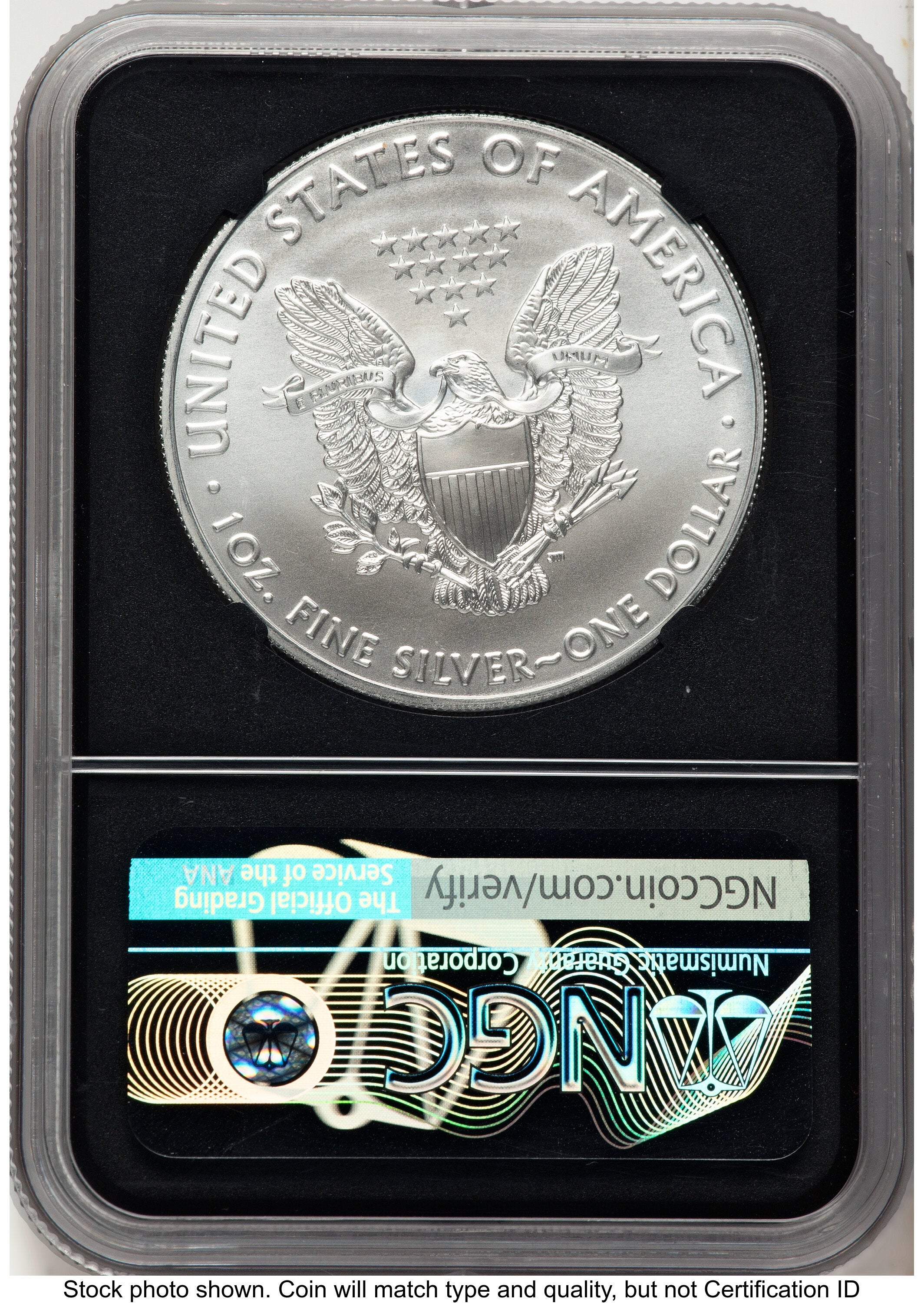 2021 Silver Eagle Type 1 FR Struck at West Point Black Heraldic Eagle NGC MS70