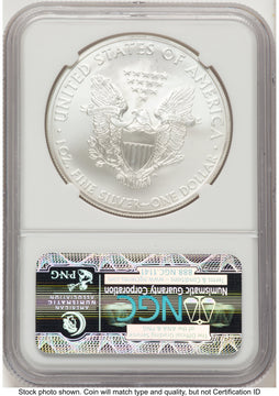 2013-(S) Silver Eagle FR Blue NGC MS70