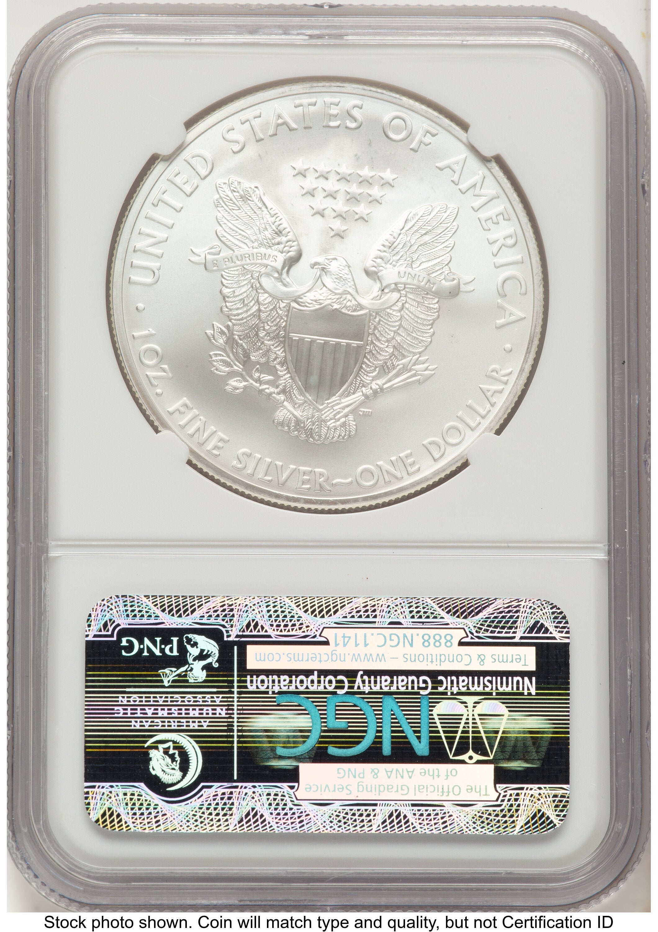 2013-(S) Silver Eagle FR Blue NGC MS70