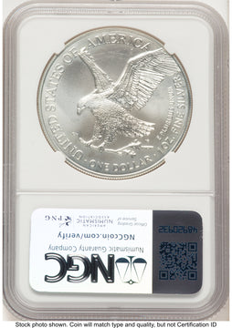 2024-(P) Silver Eagle (Privy Mark) Philadelphia Liberty Bell Flag Label NGC MS70
