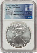 2024-(P) Silver Eagle (Privy Mark) First 50000 8 Era Label NGC MS69
