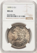 1890-O Morgan Dollar NGC MS65