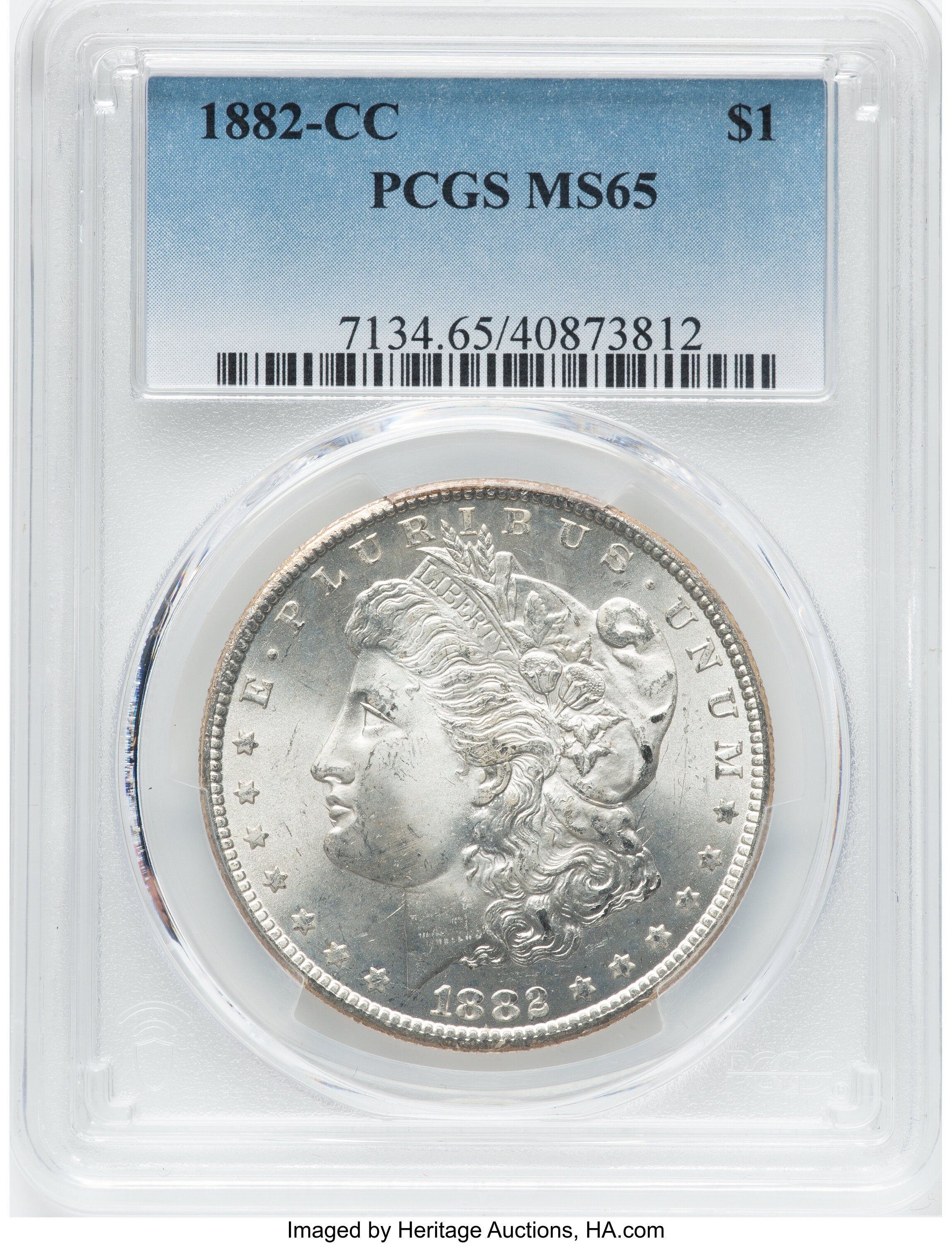 1882-CC Morgan Dollar PCGS MS65