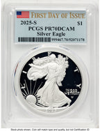 2025-S Proof Silver Eagle 1 oz FDI Flag PCGS PR70