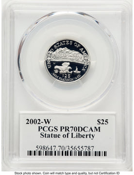 2002-W Proof Platinum Eagle 1/4 oz PCGS PR70 Ed Moy