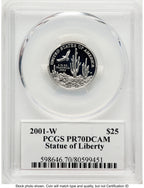 2001-W Proof Platinum Eagle 1/4 oz PCGS PR70 Ed Moy