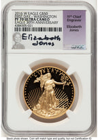 2016-W Proof Gold Eagle 1 oz FDI Elizabeth Jones Washington NGC PF70