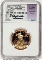 2016-W Proof Gold Eagle 1/2 oz FDI Elizabeth Jones Washington NGC PF70