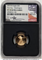 2019-W Proof Gold Eagle 1/10 oz FDI John Washington NGC PF70 Mercanti