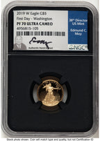 2019-W Proof Gold Eagle 1/10 oz FDI Washington NGC PF70 Ed Moy