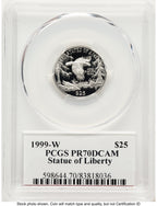 1999-W Proof Platinum Eagle 1/4 oz PCGS PR70 Ed Moy