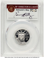 2000-W Proof Platinum Eagle 1/4 oz PCGS PR70 Ed Moy