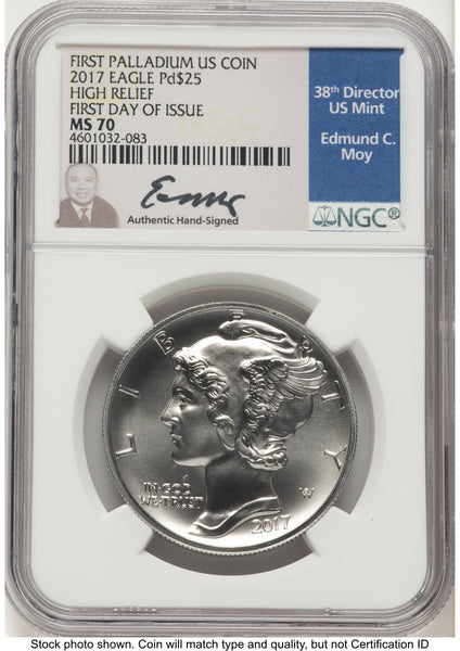2017 Palladium Eagle 1 oz FDI NGC MS70 Ed Moy | LCR Coin