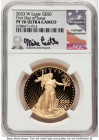 2023-W Proof Gold Eagle 1 oz FDI Mike Castle NGC PF70