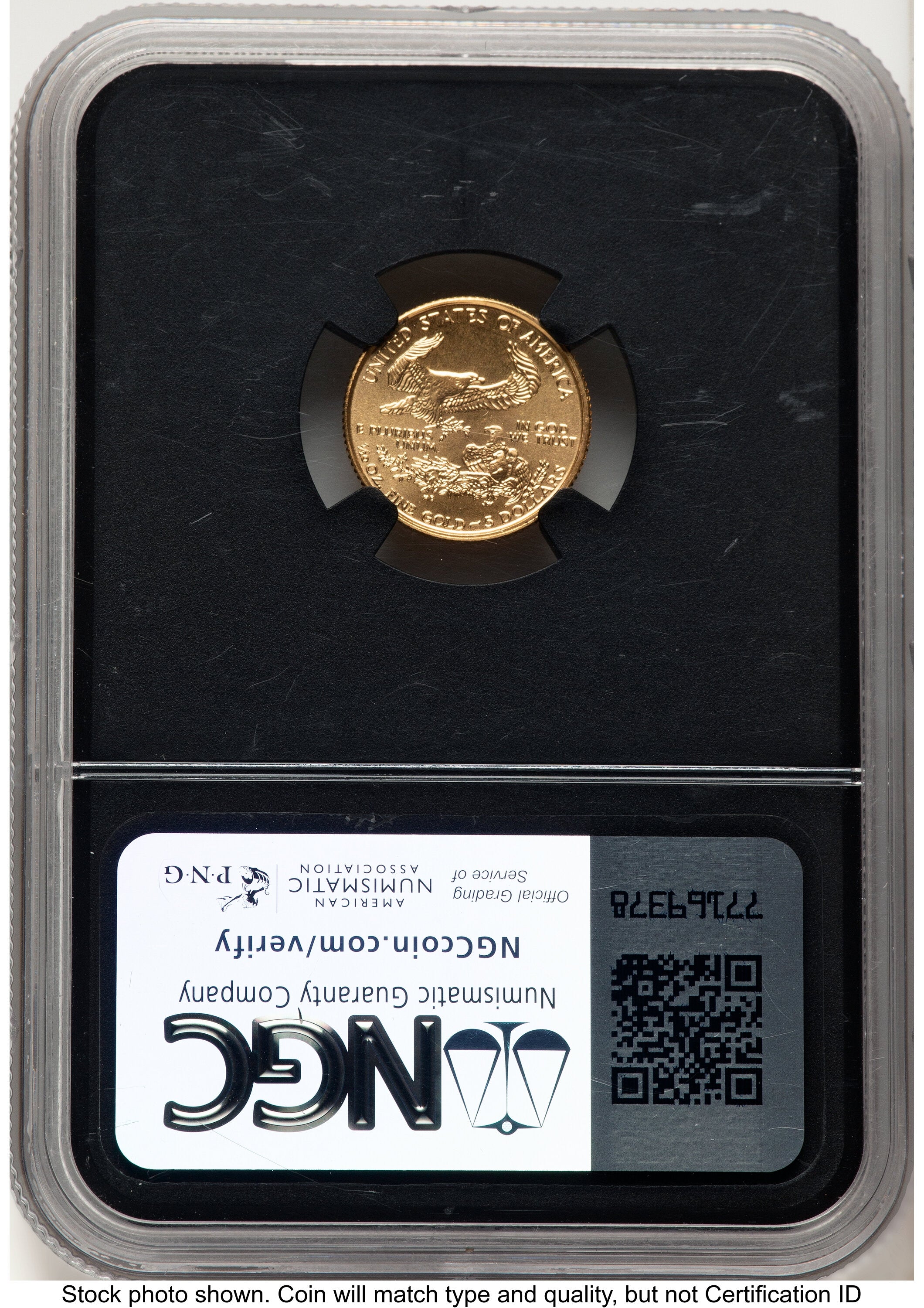1999-W Gold Eagle 1/10 oz Unfinished Proof Dies 100 Greatest US Modern Coins American Liberty Series NGC PF69