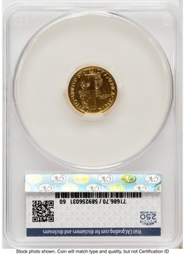 2026-W Best of the Mint 1916 Mercury Dime Gold 1/10 oz First Day of Delivery America 250 Flag Label CACG MS70