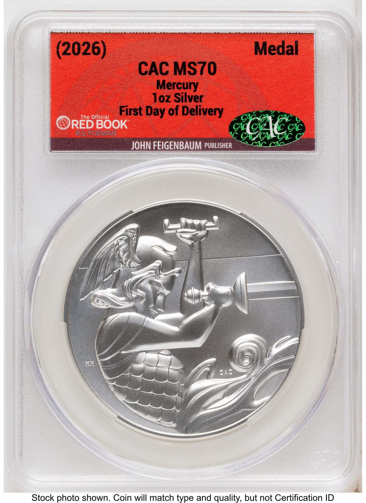 2026 Best of the Mint 1916 Mercury Silver Medal 1 oz First Day of Delivery Red Book CACG MS70