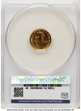 2026 2 Coin Best of the Mint 1916 Mercury Dime Gold 1/10 oz and Silver 1 oz Medal Set First Day of Delivery America 250 Flag Label CACG MS70