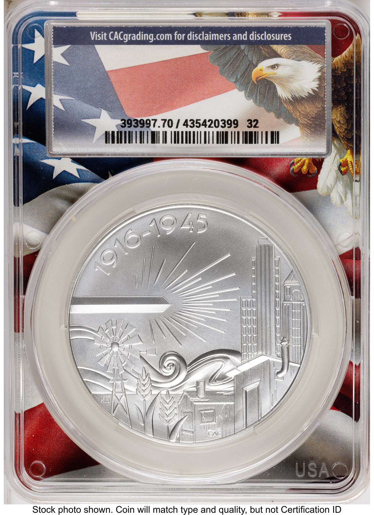 2026 Best of the Mint 1916 Mercury Silver Medal 1 oz Advanced Delivery Ron Drzewucki Flag Core CACG MS70